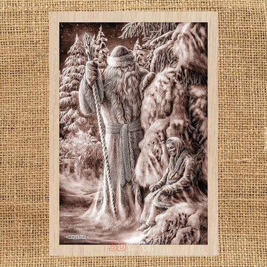 RUSSIAN SANTA pyroprinter and laser-ready file 3DWave.us